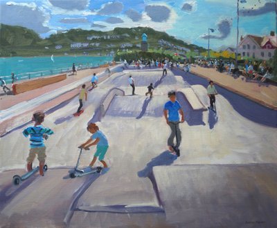 Skateboarder, Teignmouth, 2012 von Andrew Macara